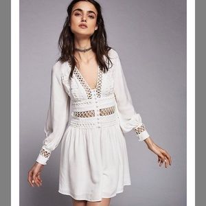 Free people I think I love you short white dress